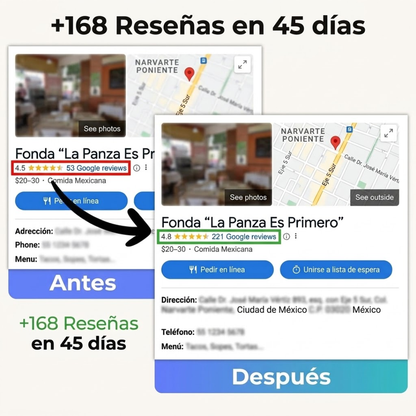 Placa de Reseñas (Especial para Mesas)