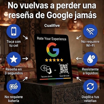 Placa de Reseñas (Especial para Mesas)